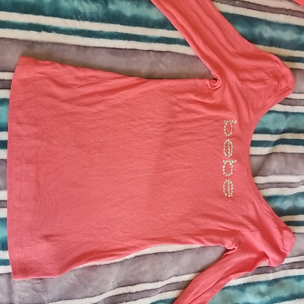 Bebe coral top 3/4